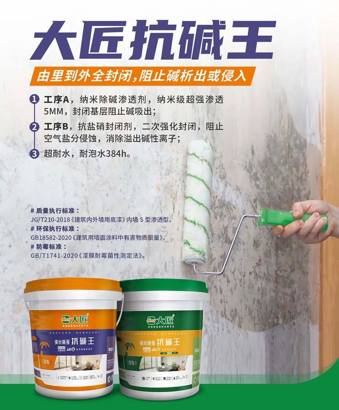 墻面返堿有救了！兩步操作徹底封住基層堿性物質(zhì)！